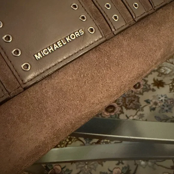 Michael Kors Tan Crossbody Bag with Eyelet Details - Picture 6 of 8